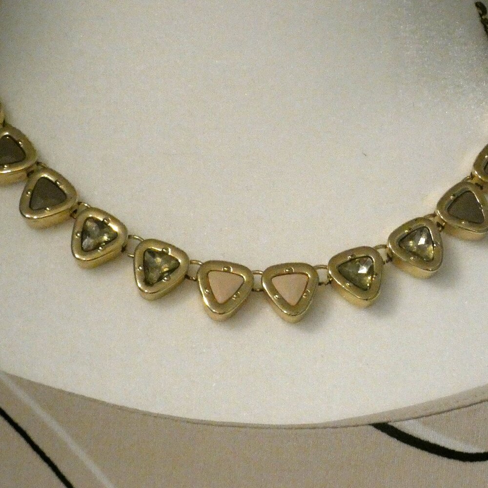 Vintage Crystal Multi-Pendant Necklace, 13"-16"